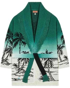 Alanui Wave Bloom Cardigan - Green