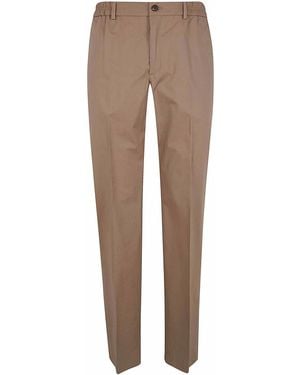 Incotex Elastic Waist Chino Trousers - Natural