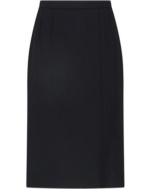 Dolce & Gabbana Wool Midi Skirt - Blue
