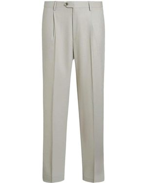 Etro Stretch Jacquard Trousers - Grey