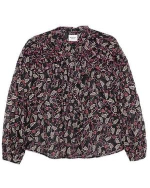 Isabel Marant Long Sleeve Fresh Cotton Shirt With - Grey