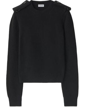Burberry Wool And Cashmere Sweater - Black