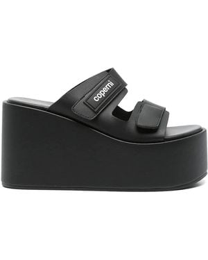 Coperni Wedge Double-Strap Sandals - Black