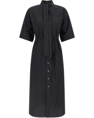 Lemaire Cotton Midi Dress - Black