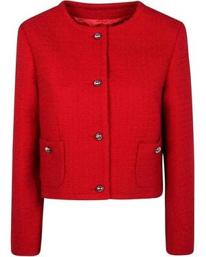 Patou No Collar Box Jacket - Red