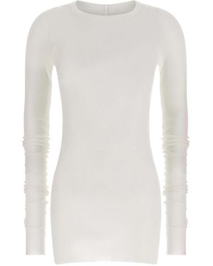 Rick Owens Rib Ls T T-Shirt - White