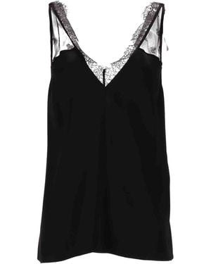 Stella McCartney Envers Satin Slip Top - Black