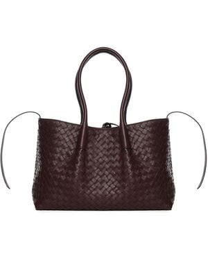 Bottega Veneta Pinacoteca Leather Tote Bag - Purple