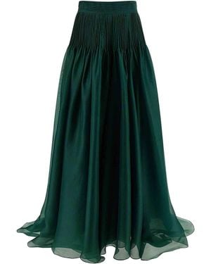 Carolina Herrera 'pintucked Organza' Skirt - Green