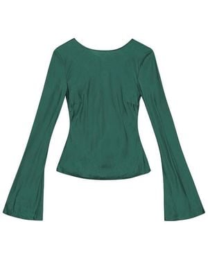 Ganni Satin Blouse - Green