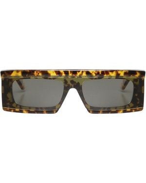 Alaïa Mask Sunglasses With Logo - Brown