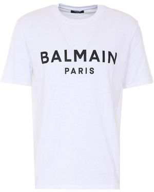 Balmain Print T-Shirt - White