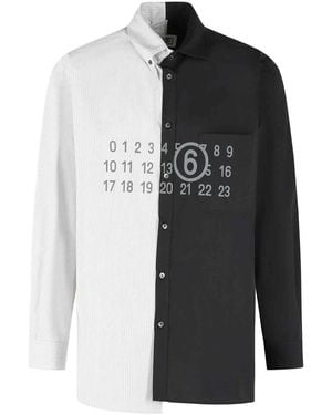MM6 by Maison Margiela Colour Block And Cotton Shirt - Black