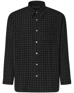sunflower Stable Check Cotton Blend Shirt - Black