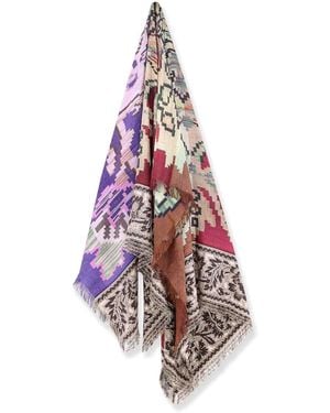 Pierre Louis Mascia Silk Scarf With Print - White