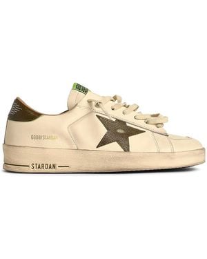 Golden Goose Stardan Leather Trainers - Natural