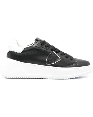 Philippe Model Calf Leather Tres Temple Sneakers - Multicolor