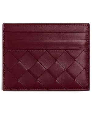 Bottega Veneta Intrecciato Credit Card Case - Purple