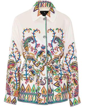 Etro Jacket With Logo Buttons Closure - White