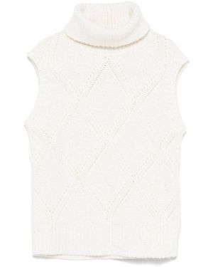 Fabiana Filippi Wool And Silk Blend Vest - White