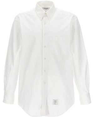 Thom Browne Solid Poplin Shirt - White