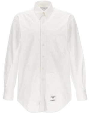 Thom Browne Solid Poplin Shirt - White