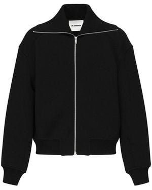 Jil Sander Wool Bomber Jacket - Black