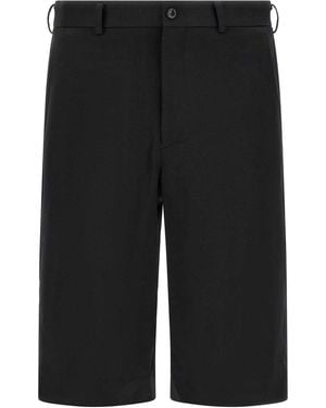 Comme Des Garcons Hommes Plus Zip Bermuda Shorts - Black