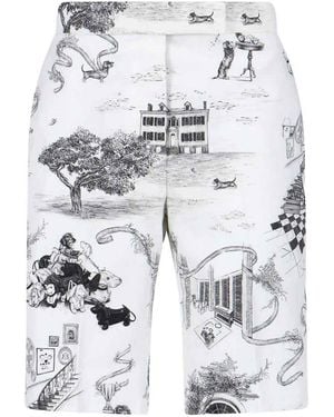 Thom Browne Hector Toile Shorts - Grey