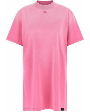Courreges Solarized T-Shirt Dress - Pink