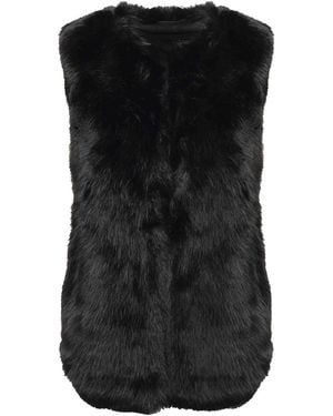 V73 Jane Sleeveless Fur - Black