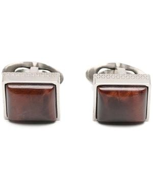 Tateossian Titanium Classic Cufflinks - White