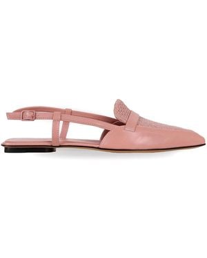 Pomme D'or Flat Slingback With Braiding - Pink
