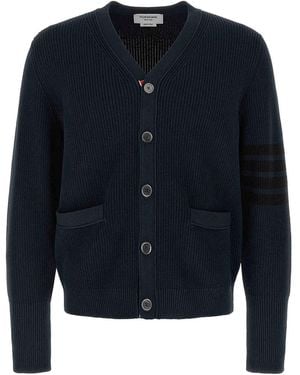 Thom Browne Garment Dye Cardigan - Blue