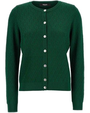 Versace Cardigan Pattern V - Green
