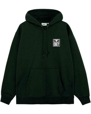Obey Eyes Icon Hood Fleece - Green