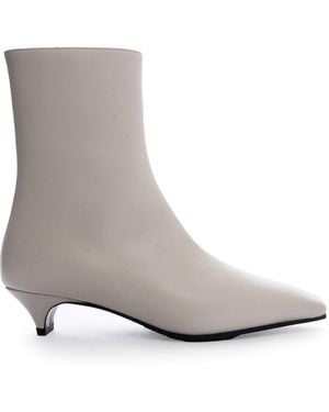 Liviana Conti Zoe Leather Ankle Boot - White