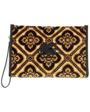 Etro Pouch Paisley Large - Metallic