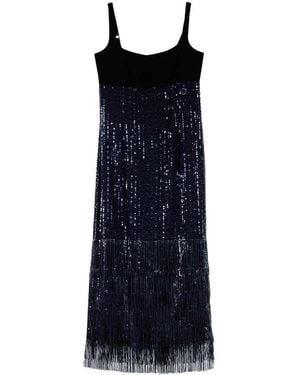 KARL LAGERFELD Sequins Fringe Dress - Blue