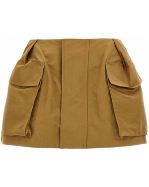 Sacai Cargo Skort Bermuda And Short - Natural