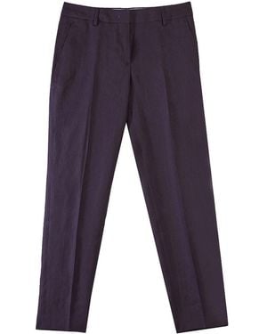 Paul Smith Linen Pleated Trousers - Blue