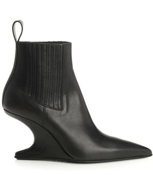 Rick Owens Sharp Ankle Boots - Black