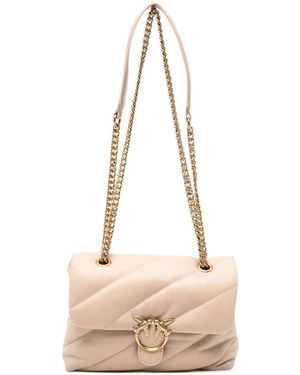Pinko Light Love Puff Mini Quilted Bag - Natural