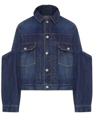 Sacai Cotton Denim Jacket - Blue
