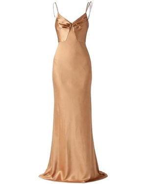 Elisabetta Franchi Long Mermaid Dress - Natural