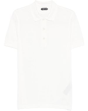 Tom Ford Cotton Blend Polo Shirt - White