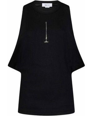McQueen Top With Round Neckline - Black