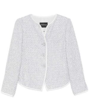 Emporio Armani Wool Blend Jacket - White