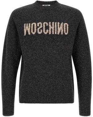 Moschino Maglia Con Logo Specchiato - Nero