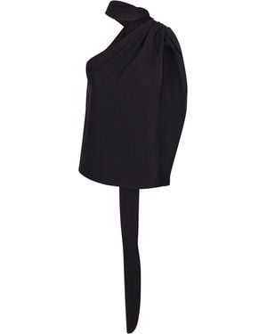 GIUSEPPE DI MORABITO One-Shoulder Top With Jewel Detail - Black